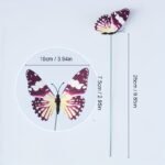 10Pcs Colorful Luminous Butterfly Stakes, 3D Artificial Butterfly Decor, Garden & Patio Decor, Random Pattern - Image 4