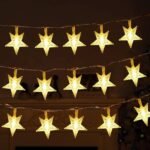 1Pc Star-Shaped Fairy Lights - Battery-Powered, Indoor Decor For Mother'S Day, Halloween, Christmas, And Parties - Soft Warm Glow, Pvc Material, No Electronic Components Needed, Party Lighting | Starlight Effect | Durable Plastic Lights, Fairy Lights Decor - Image 2
