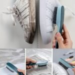 1Pc Ergonomic Long-Handle Shoe & Clothes Cleaning Brush, Soft Bristles, Black - Ideal For Sneakers With White Accents, Gentle On Fabrics - Image 8
