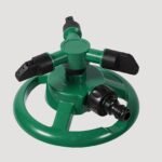 1Pc 360? Rotating Lawn Sprinkler - Durable Plastic Garden Irrigation Sprinkler With Adjustable Spray Nozzles, Manual Push-Pull Trigger, Even Coverage For Yard, Garden & Plant Watering, Sprinklers For Lawn - Image 2