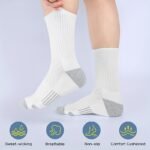 6 Pairs Of Sports Socks, Buffered Running Socks, Breathable Outdoor Sports Socks - Image 9