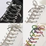 1 Pair Rhinestone Shoe Lace Luxury Rhinestone Shoelace Bright String Cross Braiding Strap Diy Drawstring - Image 12