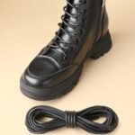 1 Pair Round Waxed Shoelaces, Thin Wax Rope Lazy Waterproof Leather Shoe Laces, Men'S And Women'S Running Road Stall Dachshund Shoelaces