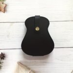 1Pc Guitar Pickup Storage Bag, Large Capacity Pu Faux Leather Portable, Musical Instrument Wood Grain Universe Retro Style Musical Instrument Accessories Universal Guitar Pickup Bag Has Texture- Convenient And Durable Pick Storage Box - Image 5