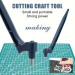 Ergonomic Craft Cutting Tool Kit With 360? Rotating Stainless Steel Blade & Triangle Ruler - Ideal For Precision Paper, Vinyl & Stencil Work, Non-Extendable Abs Handle, Vinyl Crafting|Grid Mat Usage|Durable Crafting Tool - Image 4