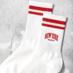 One Pair Of Women'S Striped Trendy Mid-Calf Socks Suitable For Sports, Casual Comfortable Breathable Long Socks - Image 10