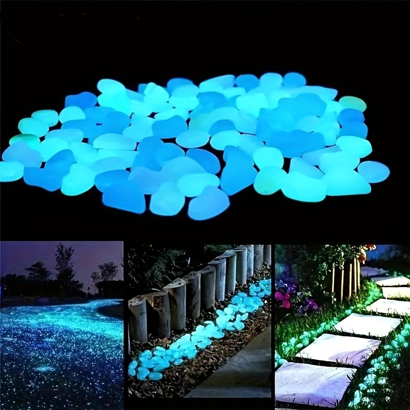 product-Fancyalgo-VirtualModelMatting-f78f596287ed7d10f8c65b9c05df9a7e.jpg 100Pcs/500Pcs Outdoor Glowing Miniature Pebbles, Garden Pots Mini Garden Accessories, Yard Decor, Yard Essentials, Wedding Party Decor, Festival Supplies, Garden Aquarium Glow Stones! (0.8*1Cm) - Made Of Resin - Image 1