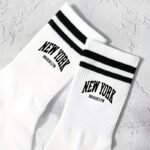 One Pair Of Women'S Striped Trendy Mid-Calf Socks Suitable For Sports, Casual Comfortable Breathable Long Socks - Image 9