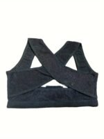 Women'S Invisible Ribbed Cross-Back Bra - Anti-Sagging, Lifted Support For Slouching Posture, Breathable & Comfortable Undergarment In Black, Pink, Red, Yellow, Green, Blue, Orange, Purple - Image 4