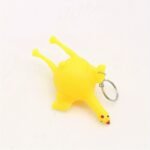 1Pc Funny Squeeze Chicken Laying Egg Keychain Anti-Stress Tricky Toys Gag Children'S Gift - Image 3