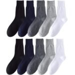 3/5Pairs Men'S Loose Fitting Socks, Thin Breathable Comfy Crew Socks, Men'S Socks, Us Size 8-12.5 - Image 7