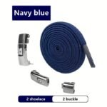 1Pair Elastic No-Tie Shoelaces, Lazy Metal Lock Laces For Women & Men - Image 7