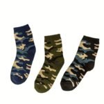 3 Pairs Of Men'S Camouflage Compression Socks, Comfy Breathable Socks For Outdoor Wearing All Seasons Wearing - Image 6