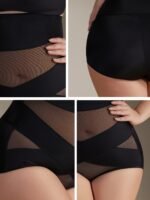 1Pc High-Waist Tummy Control Shaping Panties With Cross-Compression Design - Seamless, No-Show Underwear For Women, Nylon & Elastane Blend, Machine Washable, Elegant Solid Color, Slimming Fit For Belly & Hips, Waist Slimming Panties|Crosscompression Panties|Before After Comparison, Tummy Control Underwear - Image 7