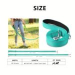 1Pc Of Single-Sided Reflective Dog Leash Made Of Soft Neoprene, Padded And Breathable, 1 Inch In Width, Available In Lengths Of 6Ft, 5Ft, Or 4Ft, Suitable For Walking And Training Medium To Large Dogs, Without Battery - Image 2