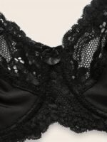 Plus Size Sexy Bra, Women'S Plus Comfort Floral Lace Underwire Hook & Eye Soft Bra - Image 5