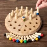 Dikopubby Wooden Memory Matchstick Chess Game: An Educational Logic Game & Brainteaser - Perfect For Interaction & Fun! Christmas Halloween Thanksgiving Gifts - Image 3
