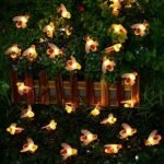 5M Solar-Powered Honey Bee String Lights, 20 Led Warm Glow Outdoor Garden & Patio Decor,, Easy Installation With Removable Stand, Perfect For Christmas & Year-Round Use, Festive Yard Decor | Whimsical Bee Design | Solarpowered Light, Solar Garden Decor - Image 6