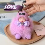 Adorable Plush Doll, Can Decorate Your Car, Dressing Table, School Bag, Handbag, Satchel. It Is A Beautiful Keychain, Given To Friends As A Gift For Valentine'S Day, Christmas, Easter - Image 2