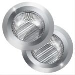 2Pcs/Pack Kitchen Sink Strainer, Stainless Steel Sink Drain Strainer, Large Wide Rim 11.43Cm Diameter, Food Catcher For Most Sink Drains Kitchen Sink Basket Strainer Steel Sink Filter Kitchen Accessories