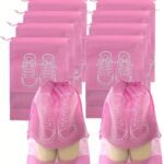 10Pcs Non-Woven Travel Shoe Storage Bags - Lightweight,& Transparent - Perfect For Organizing Shoes - Image 6
