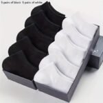 5/10/12 Pairs Unisex Comfort Ankle Socks - Soft Black Polyester Blend, Solid Color Low-Cut Design For Men & Women, Machine Washable, Cute Socks - Image 7