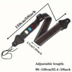 Multi-Use, Comfort-Fit Adjustable Guitar Strap - Woven Nylon, Black, With Paddle Holder For Enhanced Playing Experience - Image 12
