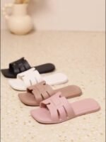 New Women'S Fashionable Solid Color Eva Rubber Plastic Integrated Flat Bottom Casual Slippers, Elegant And Comfortable, Light And Soft For All Seasons, Suitable For Daily Life, Work Or Beach Vacation Etc - Image 14