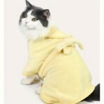 Soft Absorbent Quick-Dry Pet Bath Towel Robe With Closure For Small & Medium Dogs & Cats - All-Season Cozy Towel Wrap For Post-Bath Warmth, Multi-Color Options, Wearable Bath Towel, Cat Lovers, Quickdry Fabric, Dog Owners - Image 4
