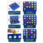 Family Strategy Board Game - 13.21 Cm Portable Foldable Chess Puzzle For Kids & Adults, Classic Four-In-A-Row Challenge With Red & Yellow Discs, Ages 3+ Home Entertainment, Perfect Christmas Thanksgiving Gift, Chess Gifts, Interactive Play, Vibrant Board, Sturdy Construction - Image 10