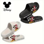 1Pc Mickey And Minnie Mouse Eva Slide Sandals - Thick Sole Summer Slippers With Soft Insole And Durable Outsole, Hand Washable Unisex Indoor/Outdoor Slippers For Men And Women, All-Season Comfort For Home And Casual Wear, Fun Design | Comfortable Slippers, Home Slipper