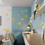 48Pcs 3D Golden Butterfly Wall Decals - Reusable Self-Adhesive Shimmering Plastic Stickers For Home Decor, Party Balloons, Cake Art, Crafts, Bouquets & Gift Embellishments, Butterfly Decorations - Image 5