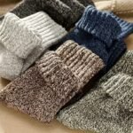 3/5 Pairs Men'S Thick Warm Knit Crew Socks - Solid Color Winter Socks With Ribbed Cuffs, Polyester Blend, Hand Wash Only, Ideal For Cold Weather Comfort, Winter Socks, Handwash Only Socks, Ribbed Cuff Socks, Durable Knit Socks - Image 6
