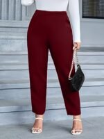 Fashionable And Elegant Plus-Size Women'S Long Stretchy Pants. - Image 8