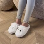 Cozy & Cute Cartoon Cat Eyes Winter Plush Slippers - Soft Sole, Fluffy Indoor Home Shoes With Tpr Material, Hand Washable - Perfect For Cold Weather, Comfort Slippers|Cute Animal Slippers|Hand Washable Footwear, House Slippers - Image 7
