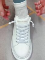 1 Pair Free-Tie Shoelaces Set, 2Pcs Elastic Shoelaces & 2Pcs Shoelaces Buckles For Sneakers Canvas Shoes - Image 17