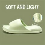 Unisex Casual Eva Slippers, Soft Open Toe Slip-On Flat Heel Sandals, Comfortable All-Season Indoor Home Summer Bath Shoes, Solid Color - Image 17
