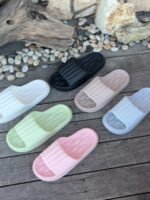 Women'S Eva Slides - Thick Cushioned Non-Slip Flat Sandals With Ribbed Texture, Soft Rebound Comfort For Indoor/Outdoor Use, Beach & Home Relaxation, Beige, Ladies Slippers - Image 20