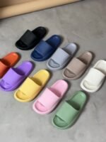 1 Pair Women'S Thick Sole Non-Slip Slide Sandals, Casual Slippers For Beach And Indoor/Outdoor Use, Comfortable All-Season Eva Shoes, Hand Washable Solid Color, Indoor Slippers - Image 19