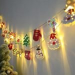 1Pc Festive Christmas Led String Lights, Santa Claus & Snowman Design, Battery-Powered Indoor Holiday Decor, No Batteries Included, Electronic Components, For Home, Party, Bedroom, Tree Decoration - Image 7