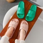 Minimalist Solid Color Slippers, Soft Bottom Non-Slip Bathroom Slides - Image 12