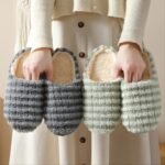 Women'S Plush Fluffy House Slippers - Soft Striped Slip-On Indoor Winter Slippers With Cozy Fabric Upper, Lining & Sole - Hand Washable Casual Home Footwear For Women, Striped Pattern Slipper, Comfortable Wear - Image 14