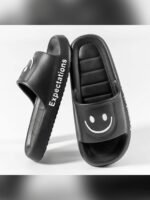 Chic Cartoon Face Slides - Soft Eva Material, Thick Sole Indoor Slippers For Couples, Comfortable And Stylish Bedroom Footwear, All-Season Wear - Image 15