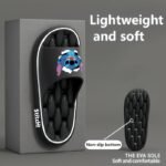 Disney Stitch Women'S Soft Eva Slip-On Slippers - Non-Slip Ventilated Shower Design, All-Season Indoor/Outdoor House Shoes With Cute Cartoon Pattern, Black & Pink Options, Hand Washable, Indoor Footwear, Slipon Style, Durable Footwear - Image 10