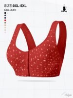 Women'S Oversized Underwear Front Button Vest Comfortable Bra, Thin Breathable Random Print Oversized Bra - Image 5