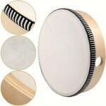 Natural Wooden Hand Drum, White Educational Hand-Held Percussion Instrument Toy With Mallet Included - Image 4
