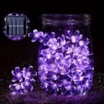 Solar Purple Cherry Blossom String Lights, 8 Function, Courtyard Balcony Outdoor Camping Decoration Light String, Holiday Led Atmosphere Light, 1 String Of 5 Meter 20 Lights Or 6.5 Meter 30 Lights - Image 2