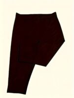 Plus Size High-Waisted Stretchy Mid-Length Capri Pants - Slim-Fit Solid Color Elegant Casual Beachwear For Spring Summer Fall, Machine Washable, Versatile Bottoms, Sleek Silhouette, Easy Care, Fitted Bottoms, Fashion Lovers - Image 4