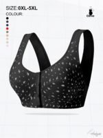 Women'S Oversized Underwear Front Button Vest Comfortable Bra, Thin Breathable Random Print Oversized Bra - Image 10