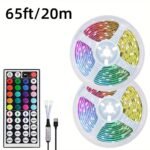 4.88-30.48Meter Led Strip Lights With Ir Remote, Cuttable & Flexible, Adjustable Color & Flash Speed, 6 Diy Modes, Easy To Install, For Bedroom, Ceiling, Party & Holiday Ambiance Lighting, Remote Controlled Led Lights | Multi-Color Led Strip | Usb Ligh - Image 9